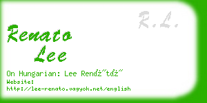 renato lee business card